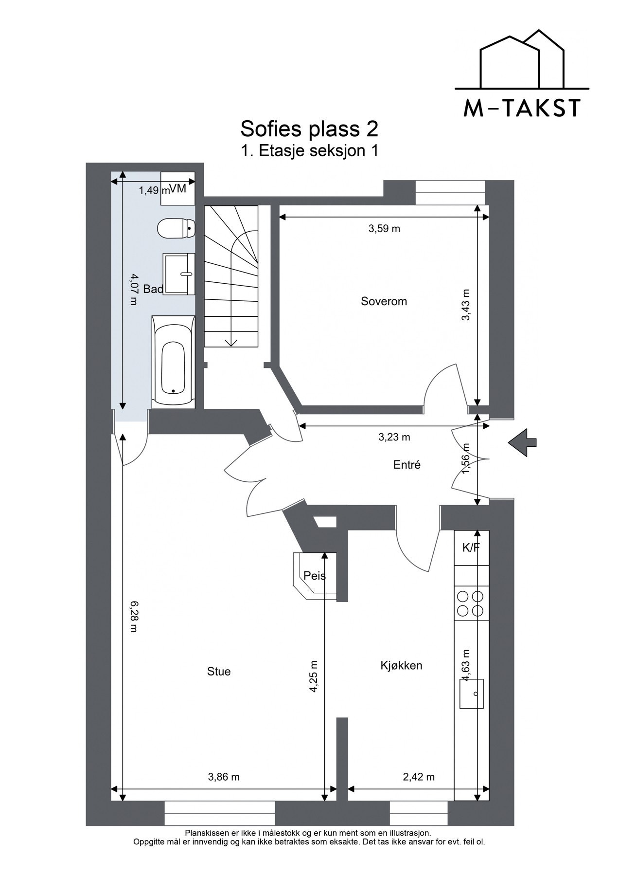 Plantegning 1.etasje Galleribilde