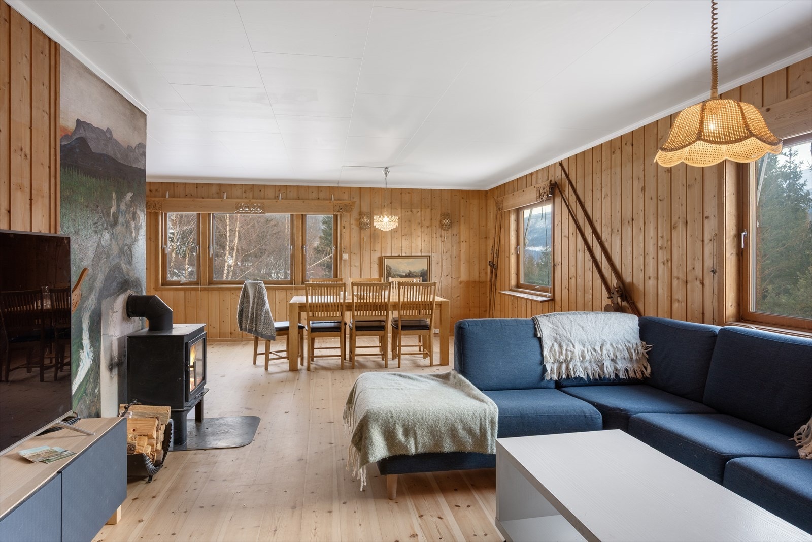 De store vindusflatene slipper inn rikelig med naturlig belysning. Galleribilde