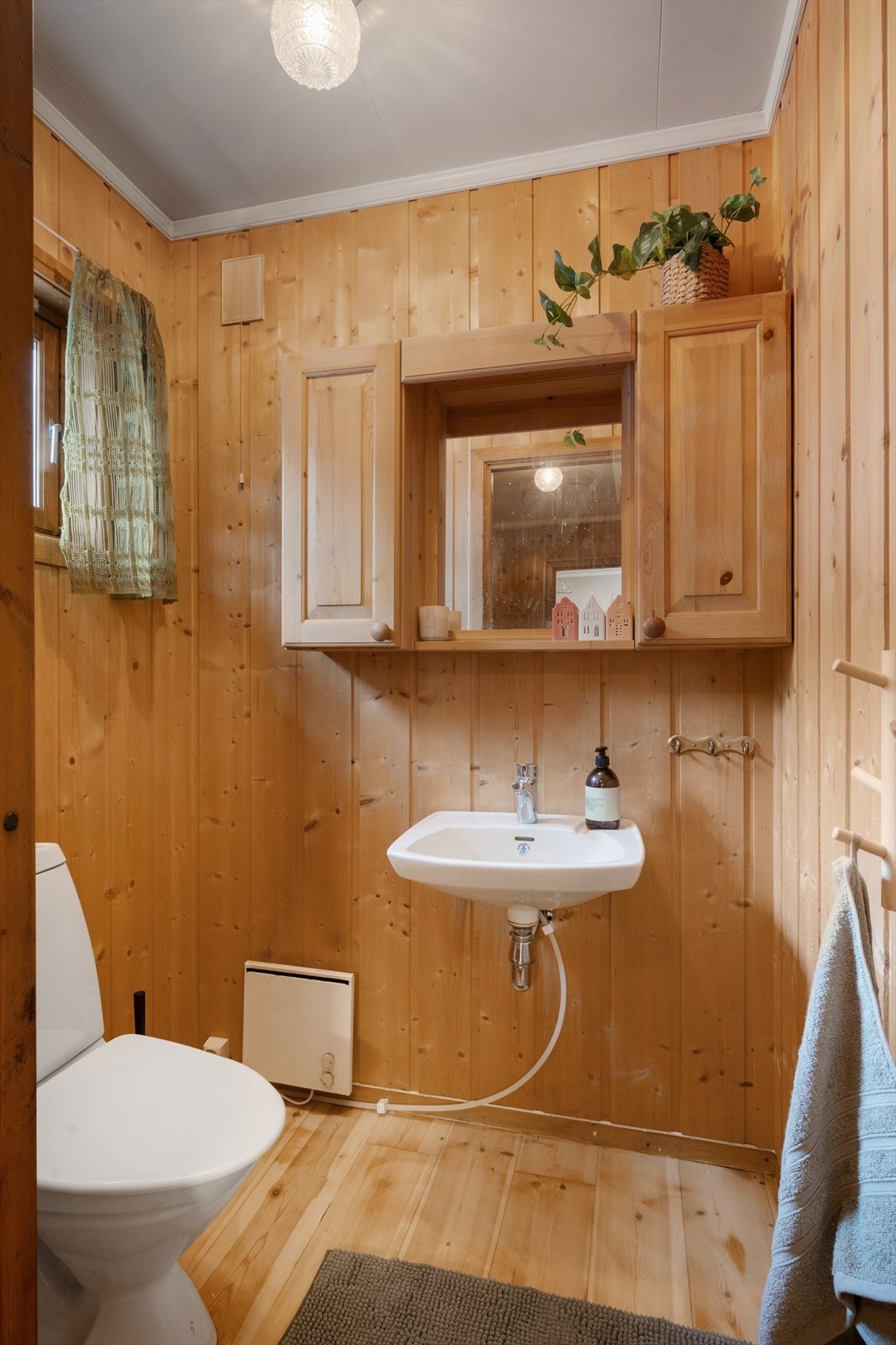Det er to egne toalettrom i hovedetasjen. Her er det ene, med WC og servant. Galleribilde