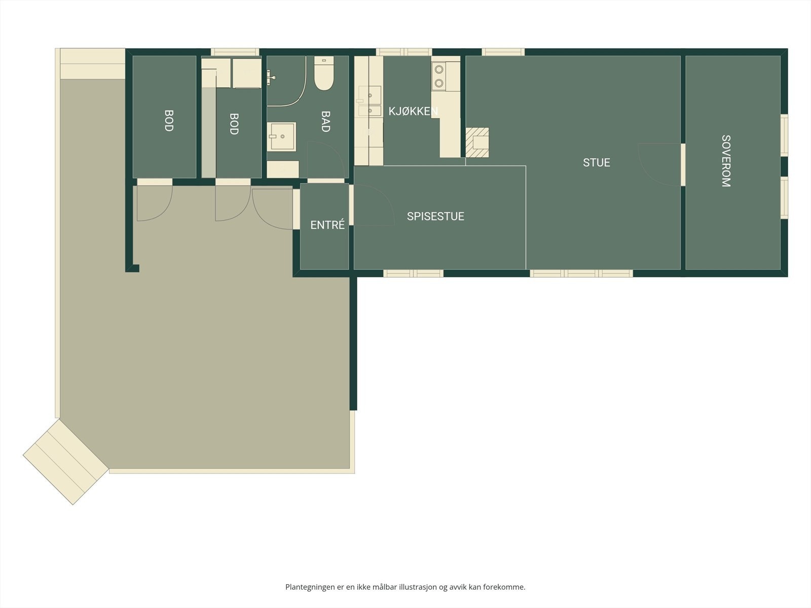 Plantegning Næssvegen 25. Galleribilde