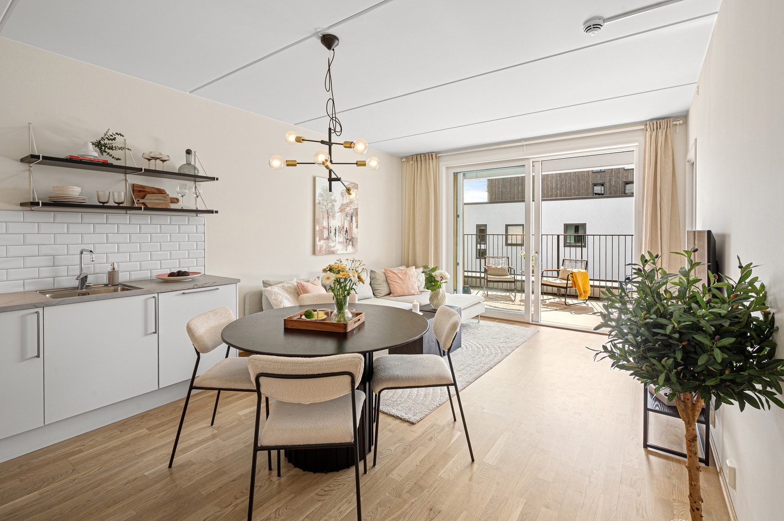 Leiligheten har en planløsning som gjør den lett å innrede. Galleribilde
