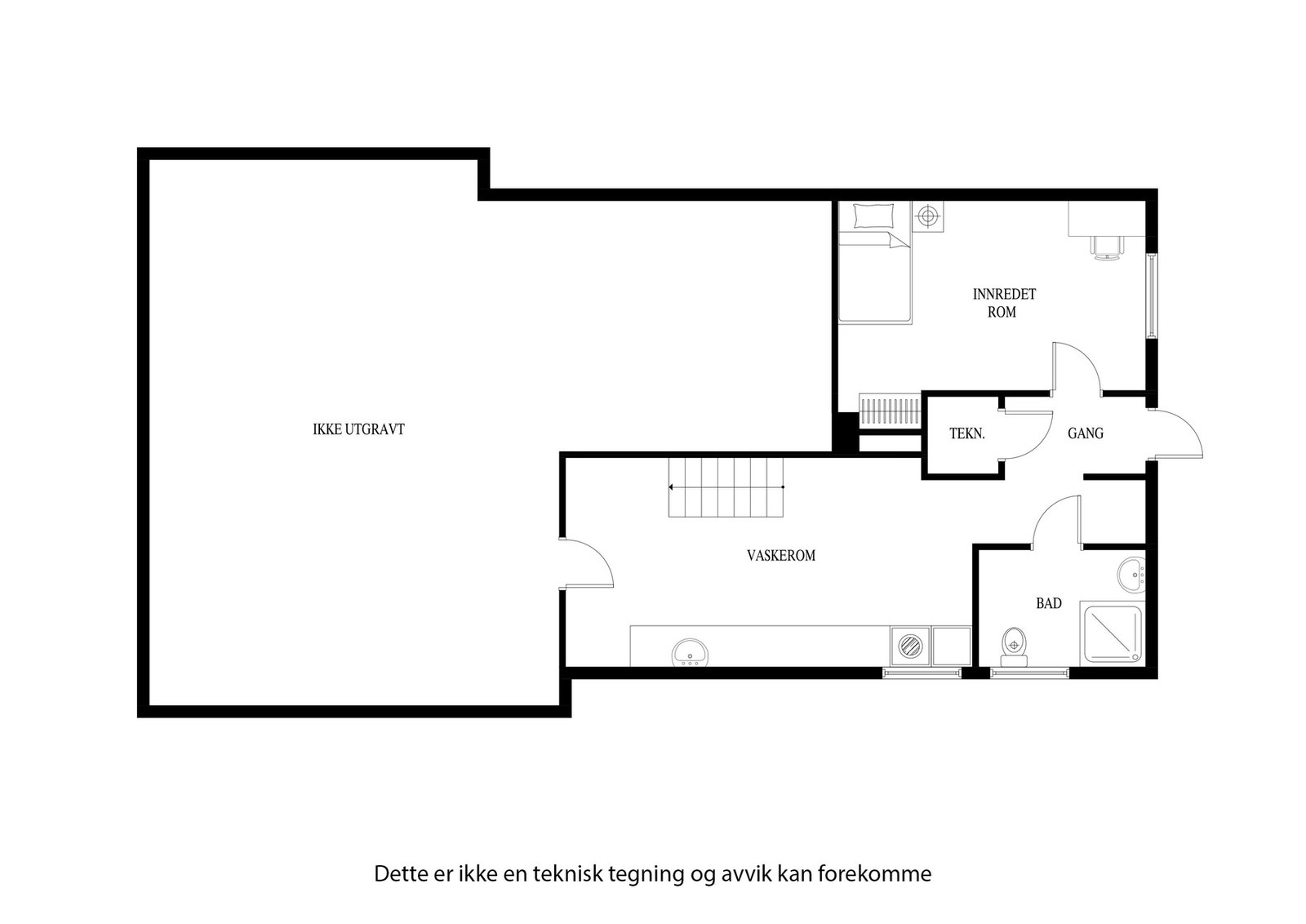 Planløsning kjeller Galleribilde
