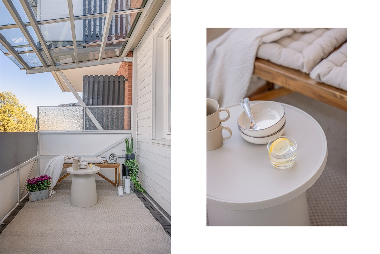Fra stuen er det utgang til en romslig, vestvendt balkong på ca. 7,55 m², som fungerer som en forlengelse av stuen i sommerhalvåret. Galleribilde