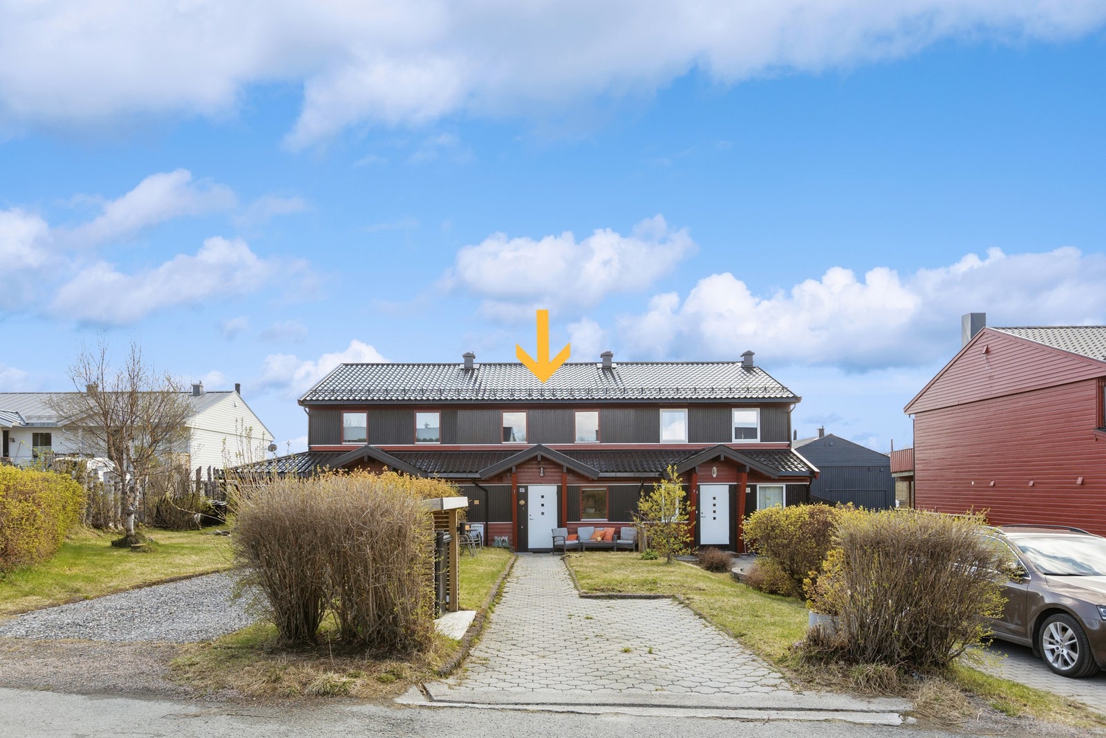 Den aktuelle boligen er markert. Galleribilde
