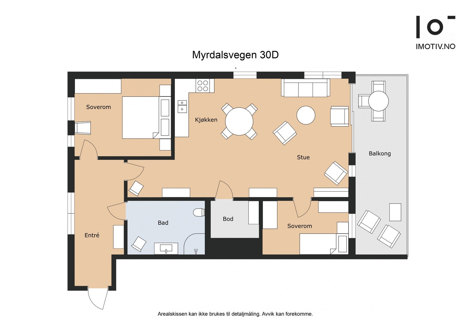 Leilighetens planløsning - I tillegg er det ekstern sportsbod og medfølgende garasjeplass i underetasjen Galleribilde