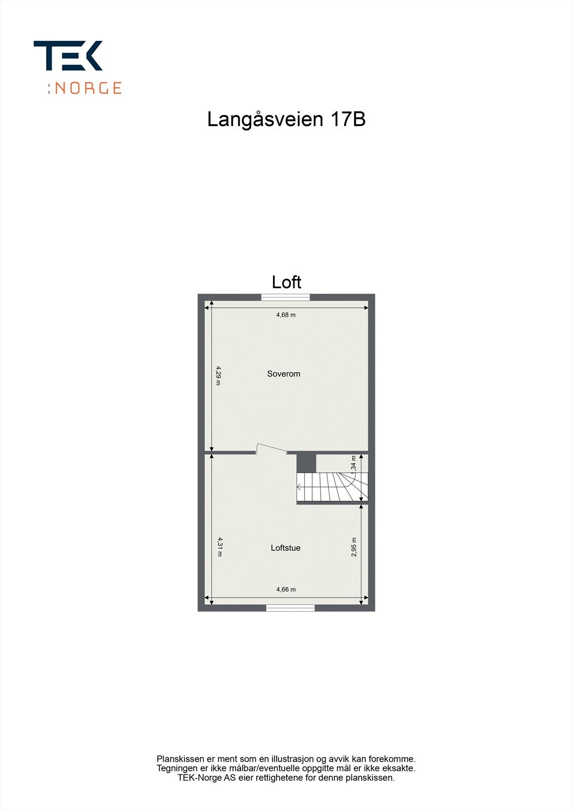 Loftsetasjen er innredet med soverom og loftstue. Galleribilde