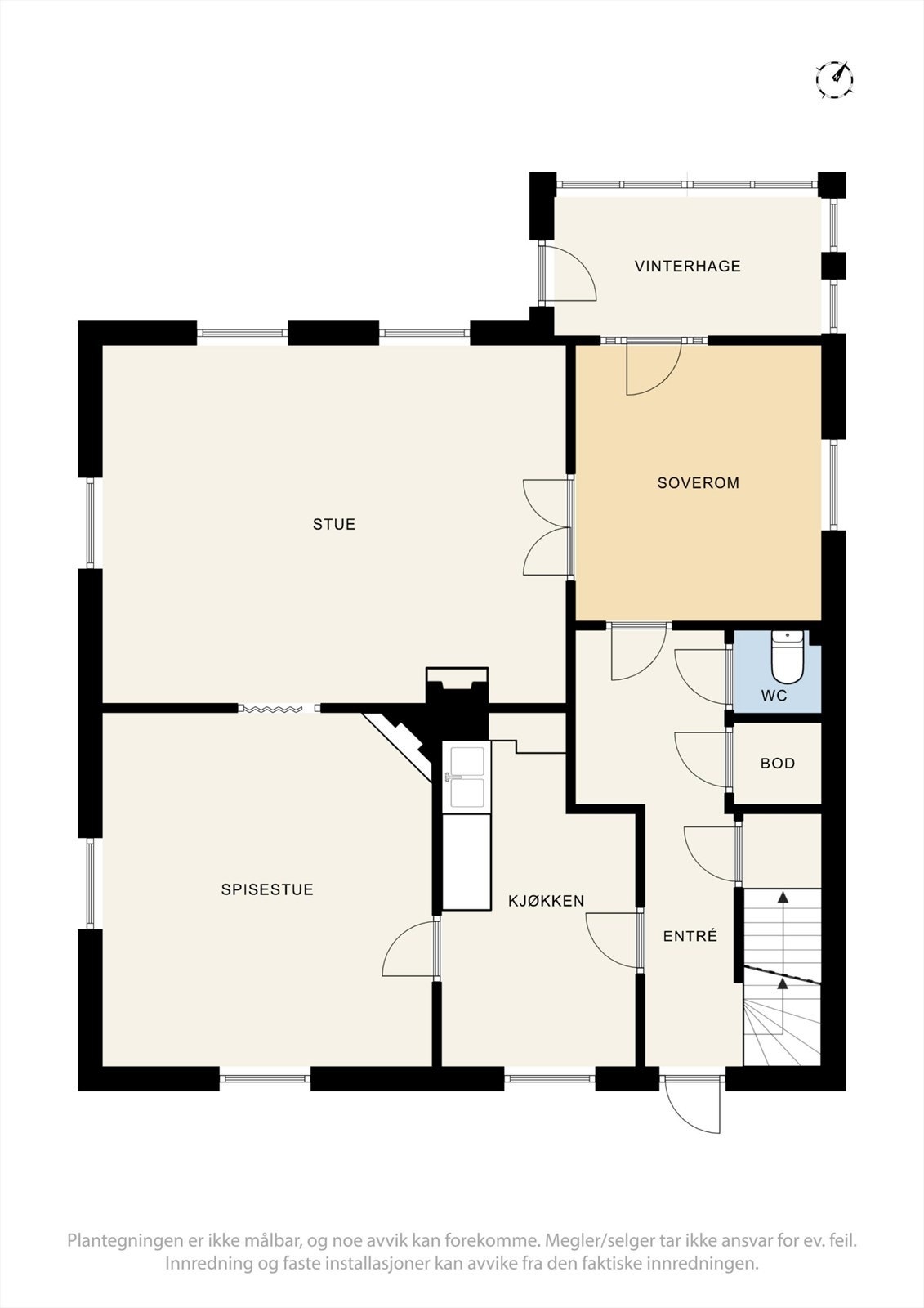 Plantegninger 1. etasje i Gokstadveien 9 A Galleribilde