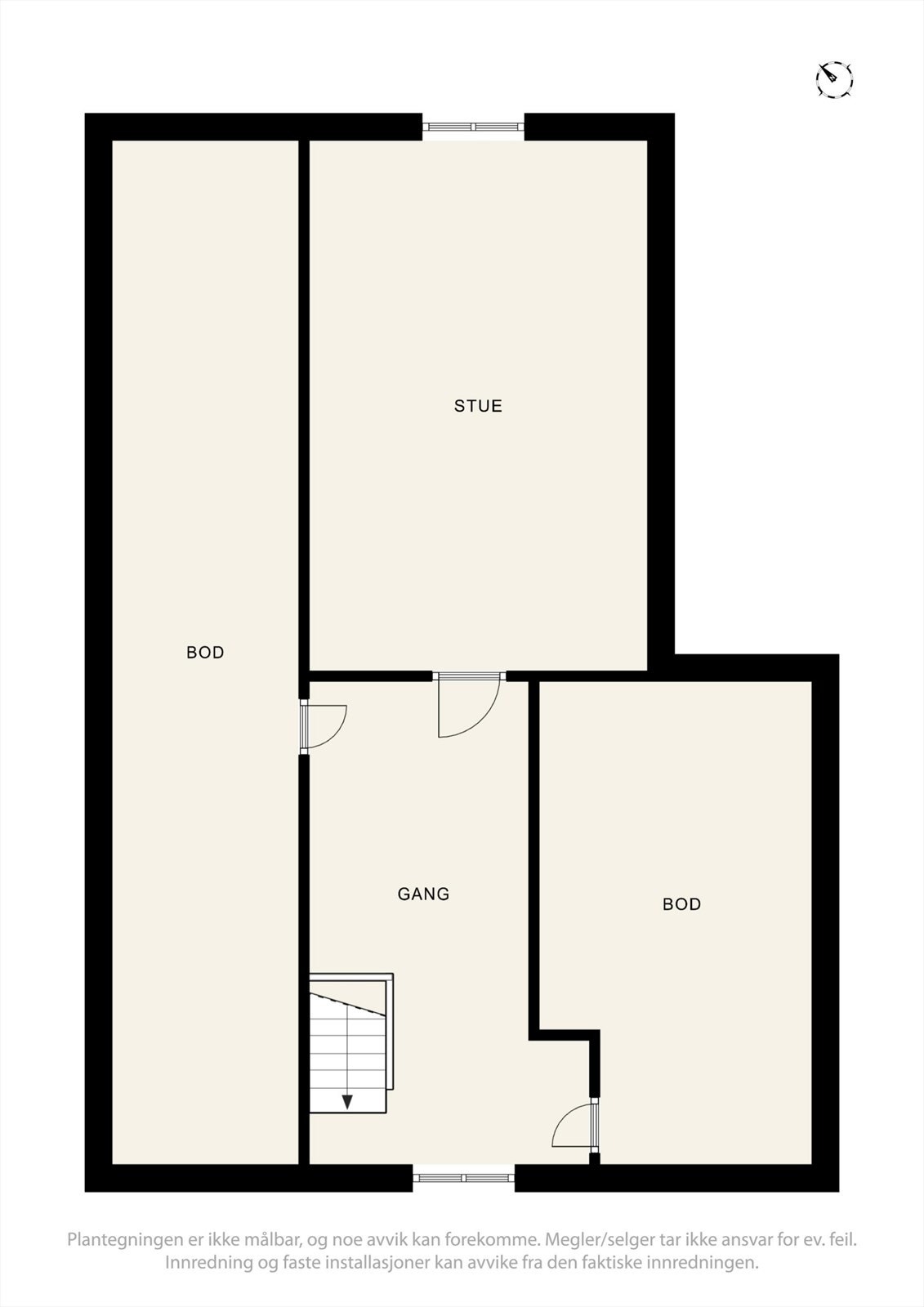 Plantegning loft i Gokstadveien 9A Galleribilde