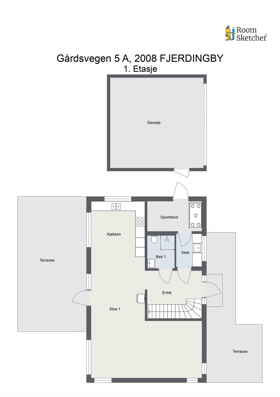 Plantegning 1.etasje Galleribilde