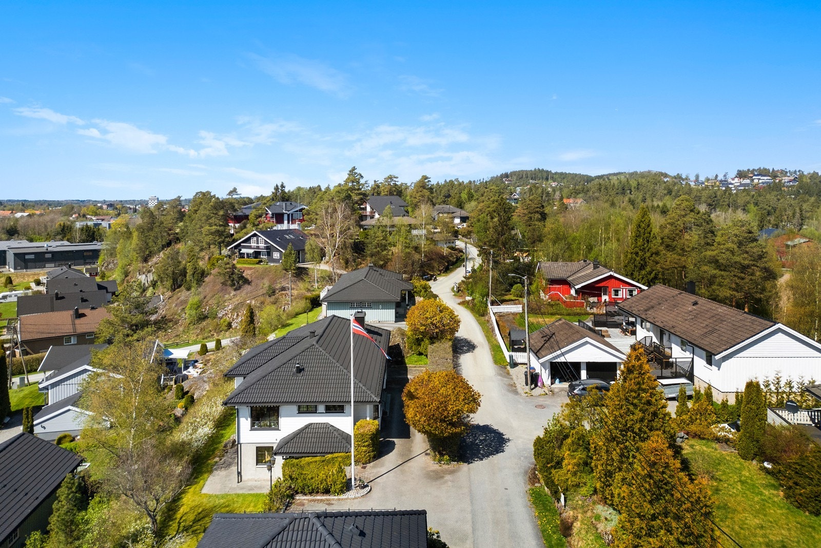 Området har en velholdt infrastruktur med godt vedlikeholdte boliger og tilhørende tomter. Galleribilde