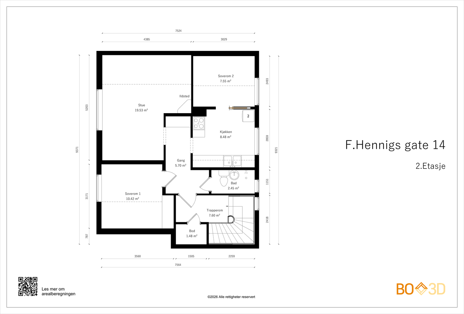 Plantegning - 2.etasje Galleribilde