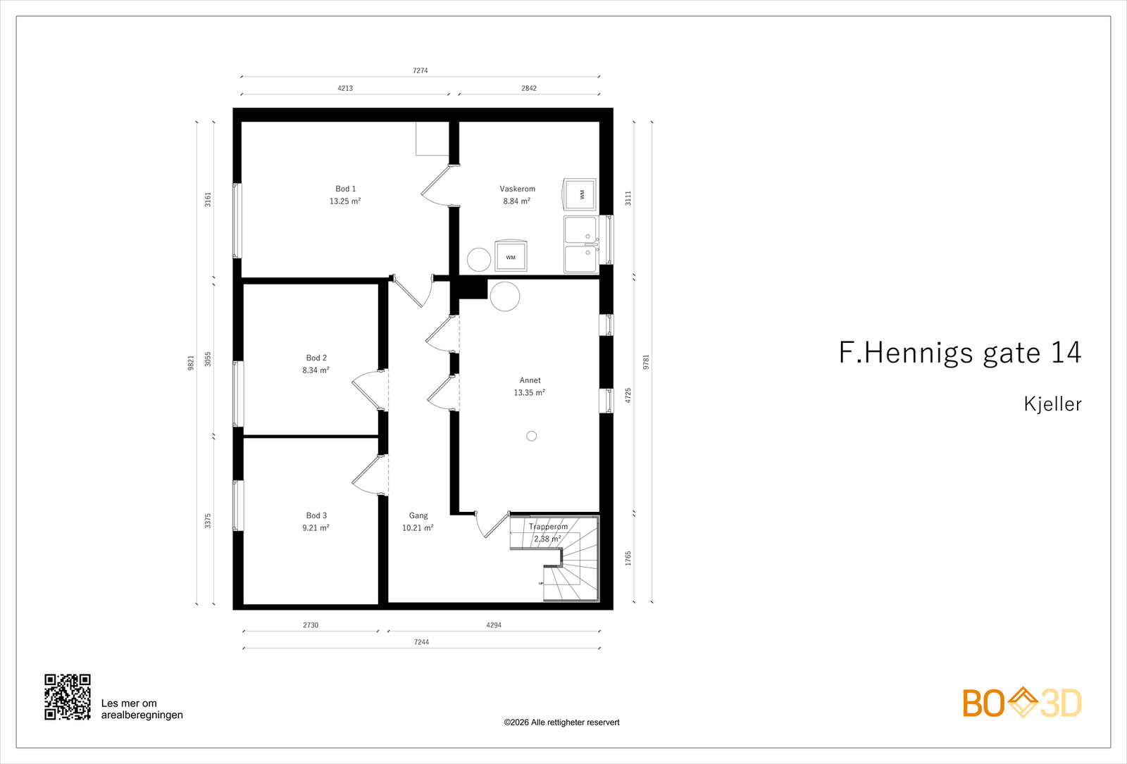 Plantegning - kjeller Galleribilde