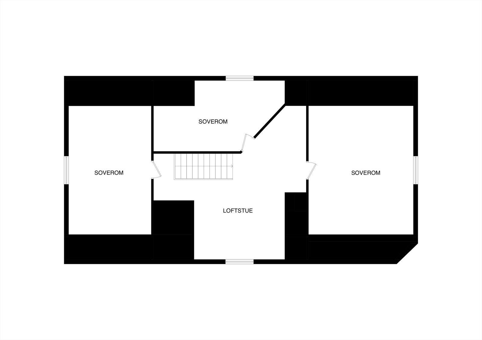 Plantegning loft. Galleribilde
