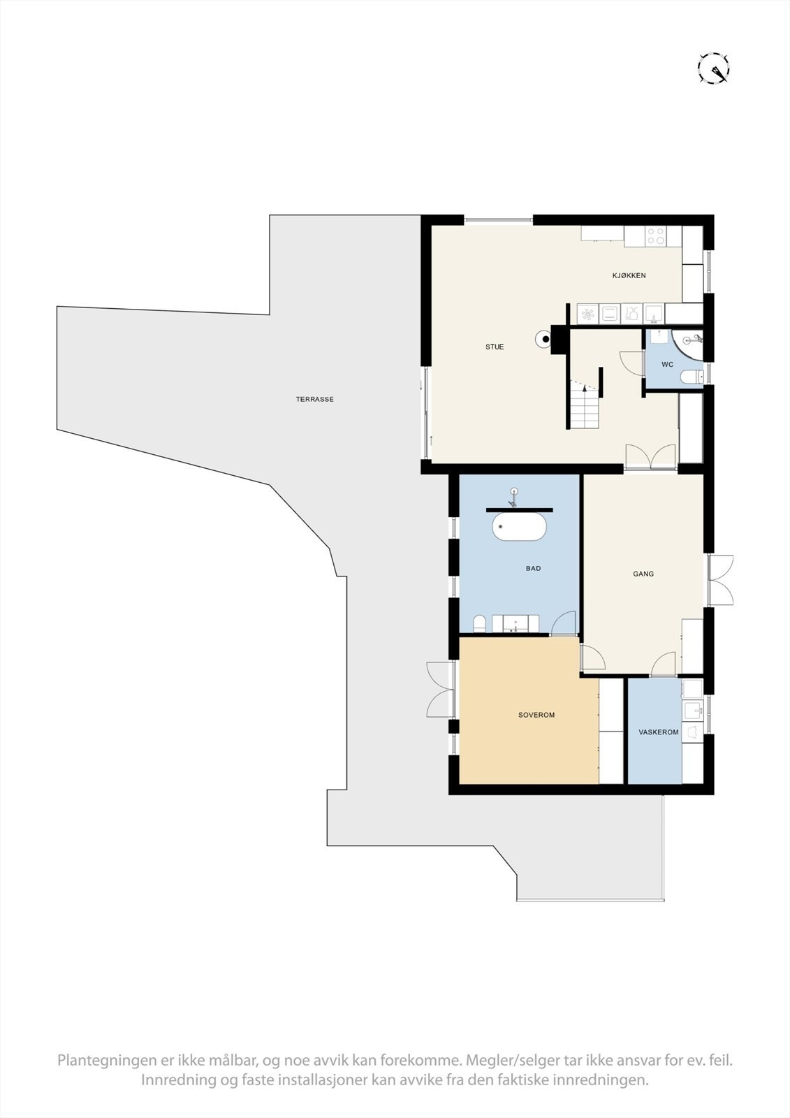 Plantegning 1.etg. Galleribilde