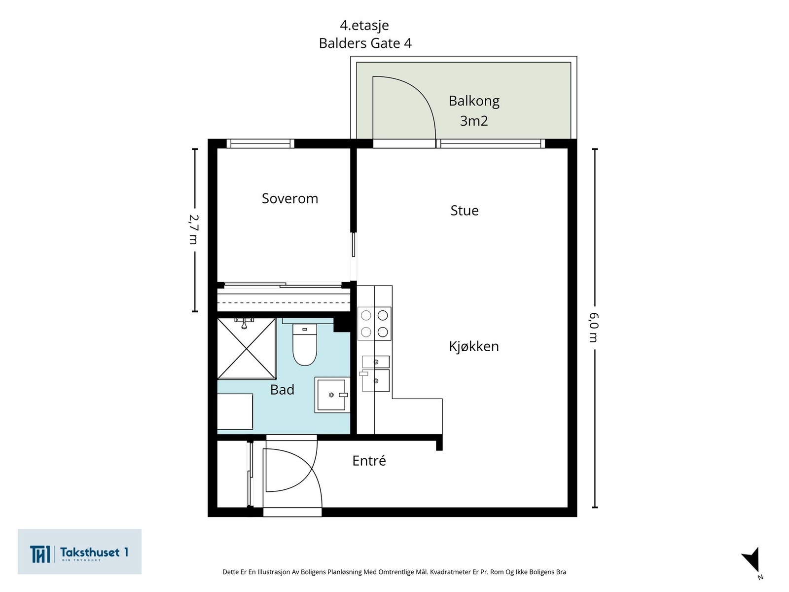 Plantegning 4. etasje Galleribilde