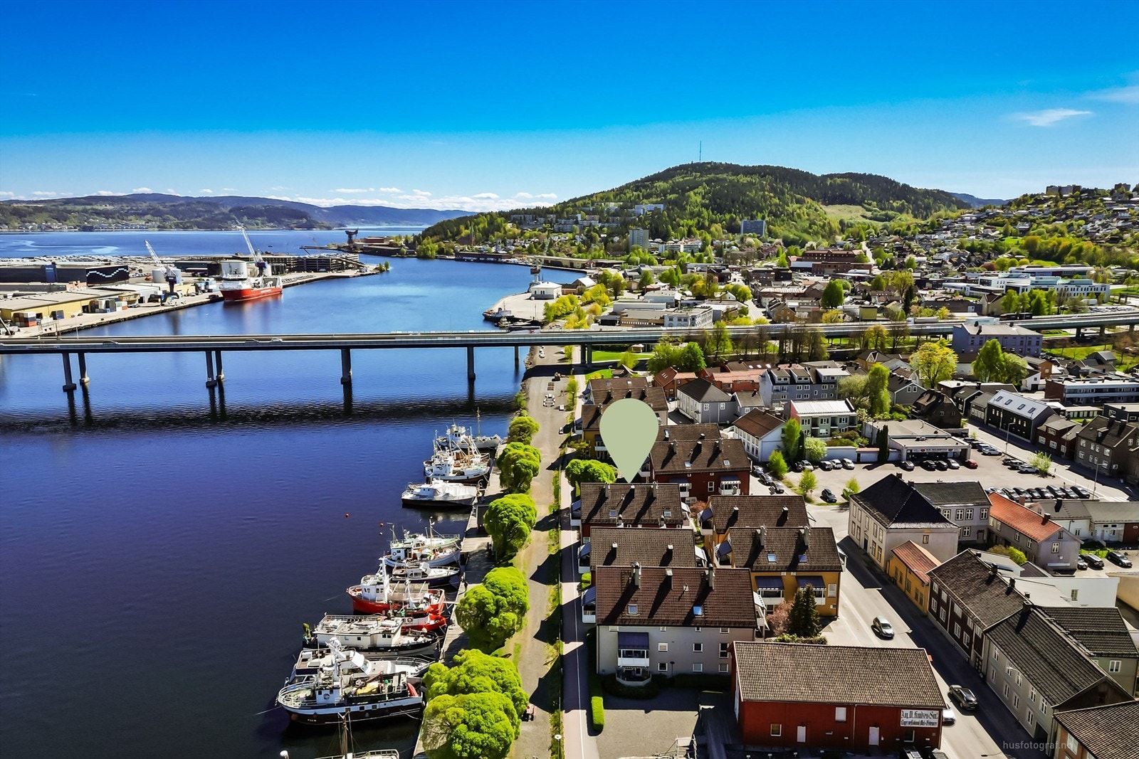 Et maritimt og attraktivt boligområde på Strømsø-siden av Drammenselva. Galleribilde