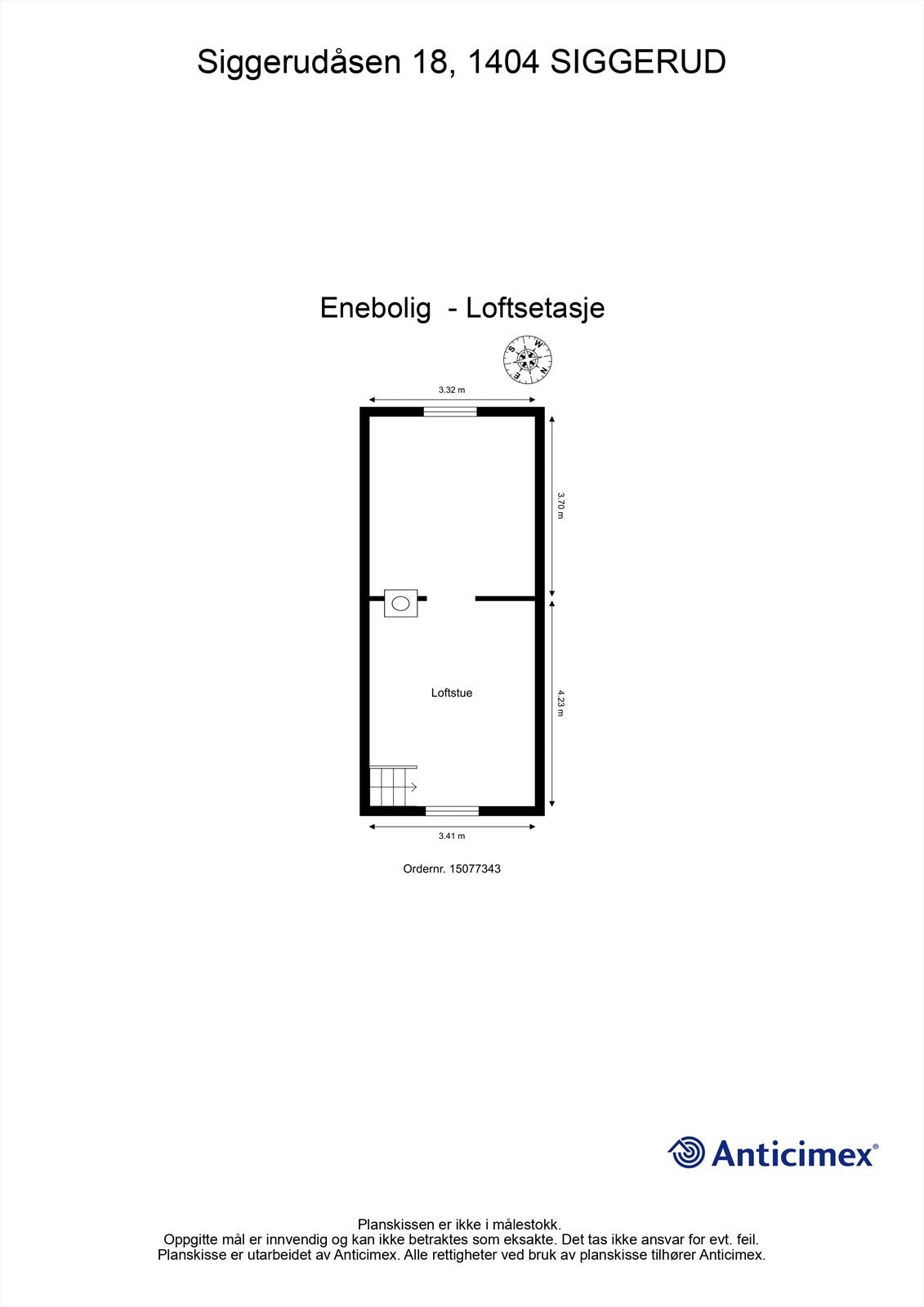 Plantegning Loftsetasje Galleribilde