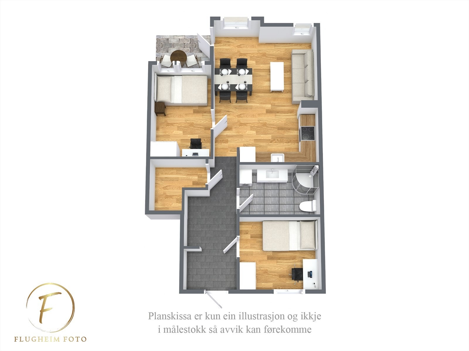 Planteikning 3D Galleribilde