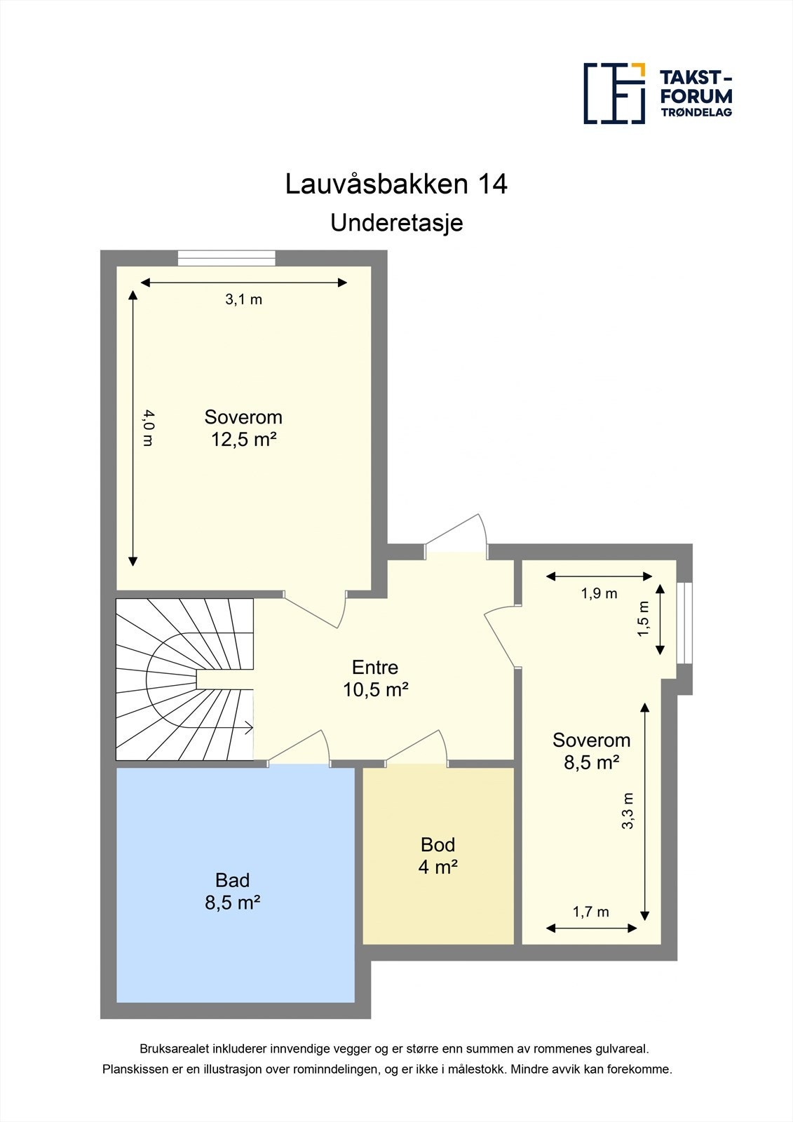 Planskisse - underetasje Galleribilde