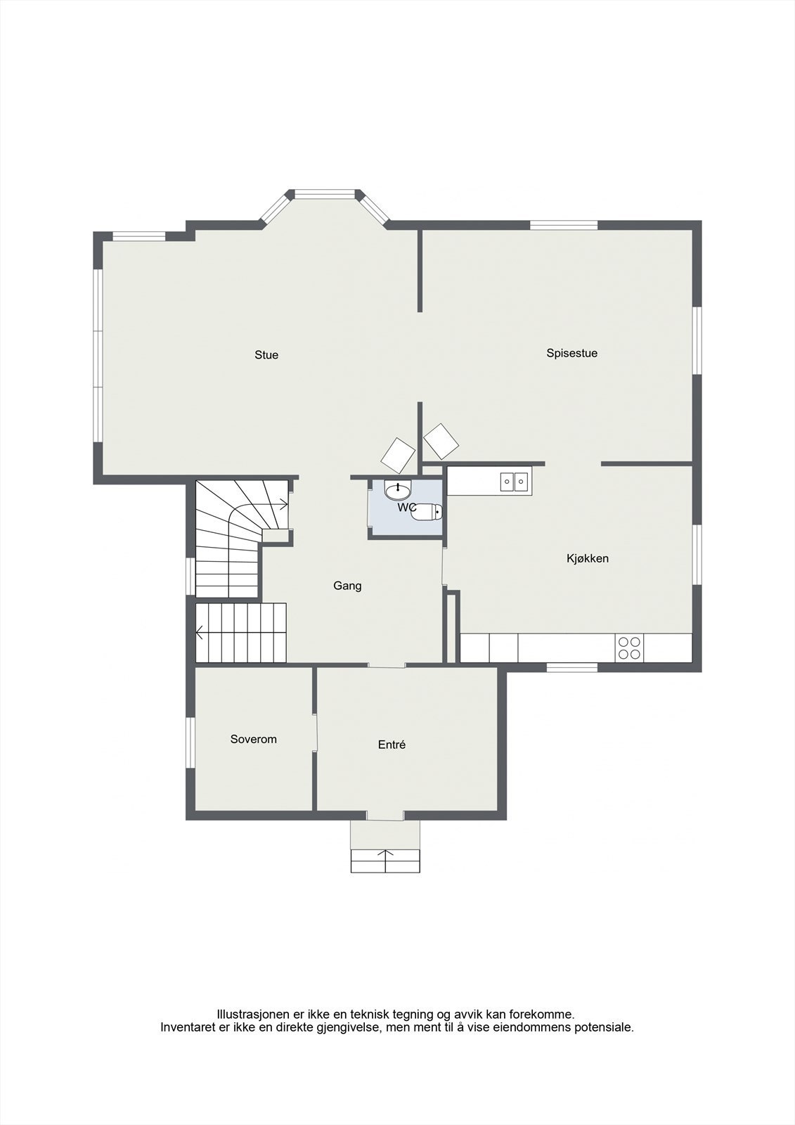 Plantegning 1.E
tasje 2D. Galleribilde