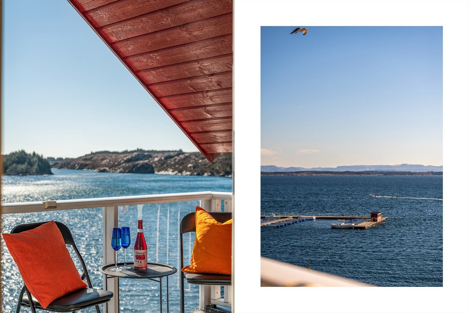 Utsikten fra altanen er et stadig skiftende skue. Galleribilde