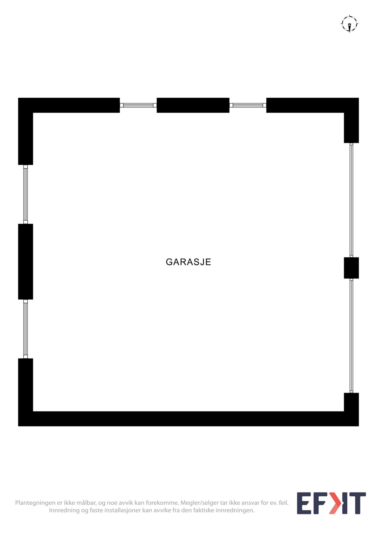 Plantegning garasje Galleribilde