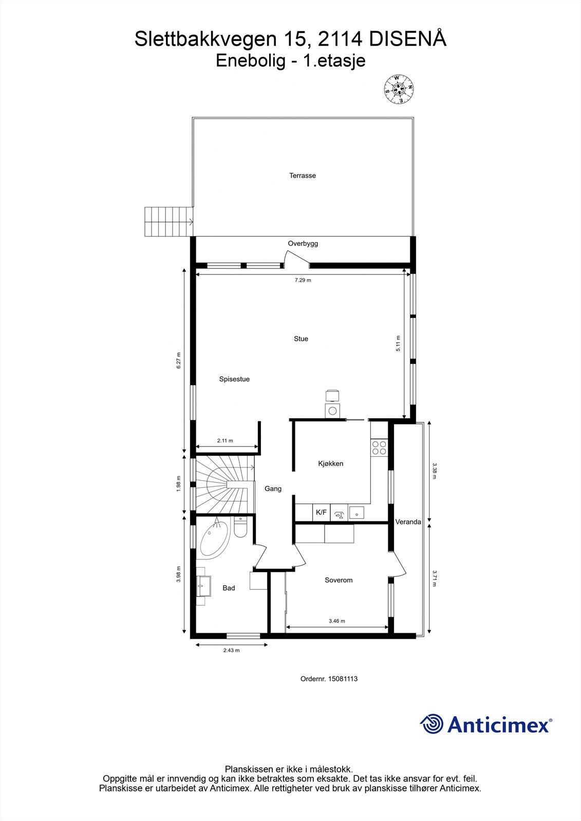 Plantegning - 1.etasje Galleribilde