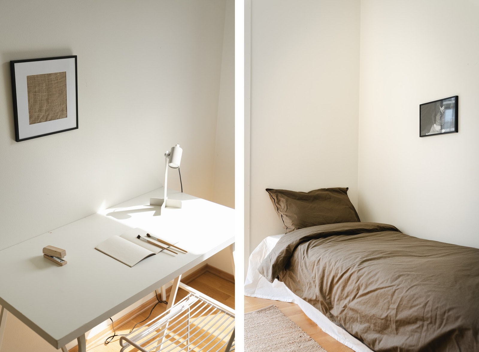 Her og plass til å møblere med seng, garderobe og tilhørende møblement. Galleribilde
