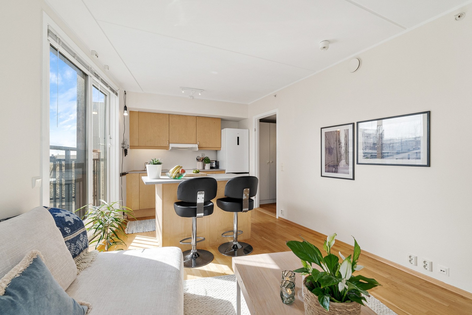 I felleskostnadene er bl.a kommunale avgifter, renovasjon, bygningsforsikring, betjening av renter og avdrag på fellesgjeld m.m inkludert. Galleribilde