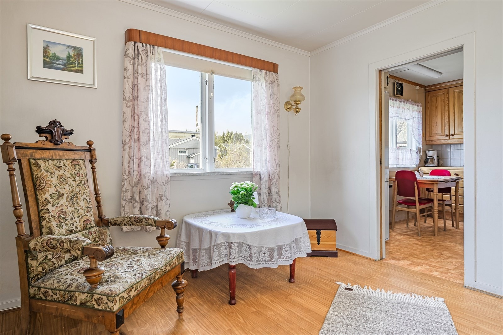 Stuedel med plass for spisestuen Galleribilde