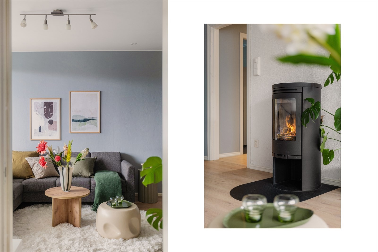 - Vedovn i stuen bidrar til lavere strømutgifter og til ekstra hygge - Galleribilde