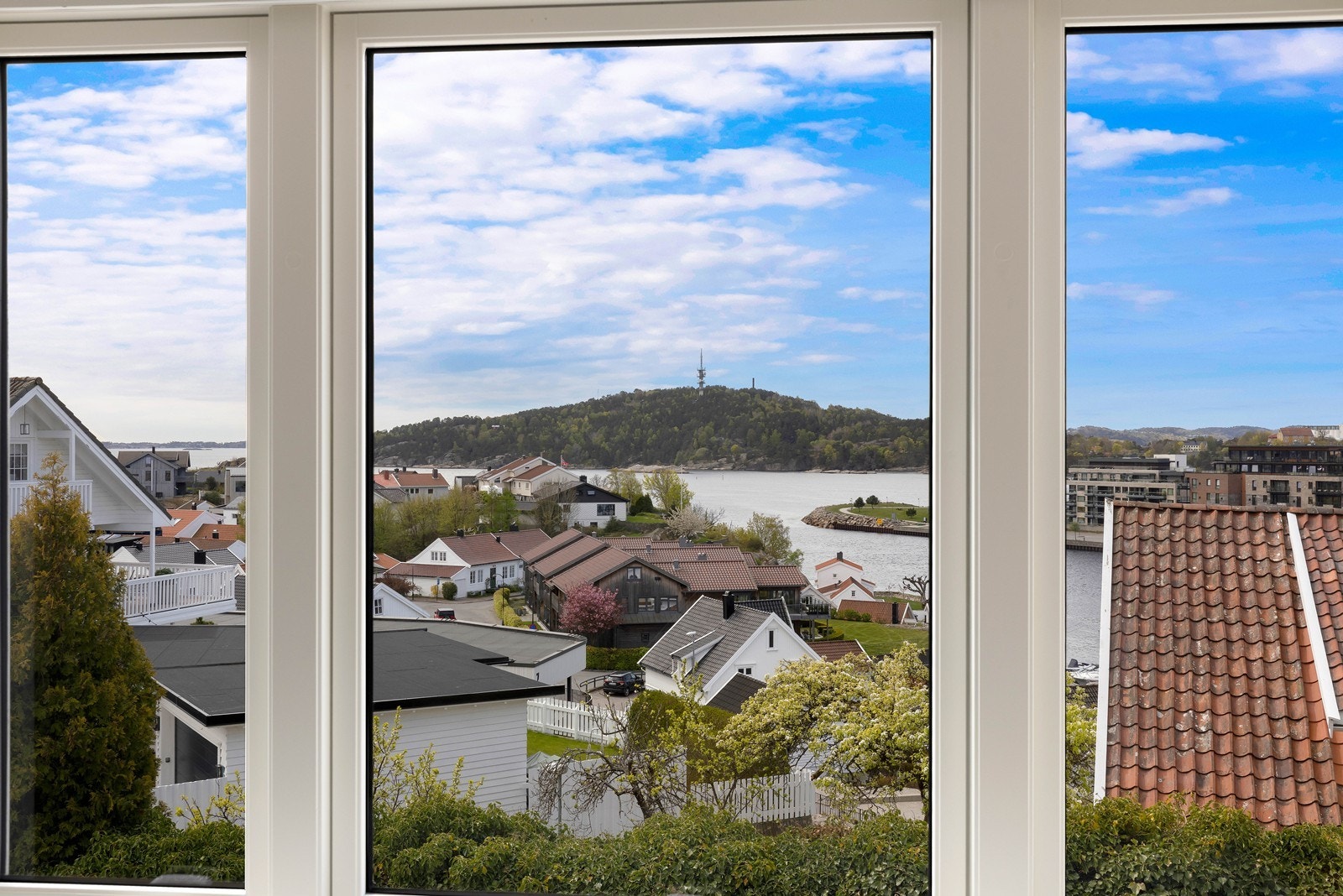 Fra boligen har man flott utsikt mot nærområdet og Odderøya. Galleribilde