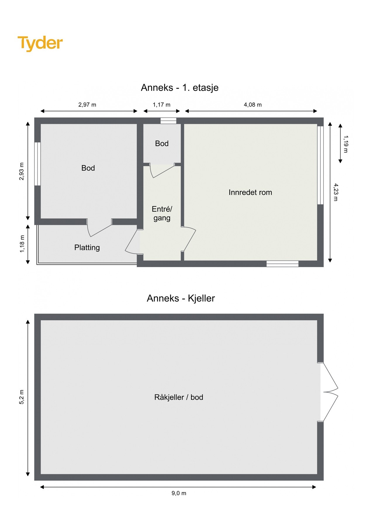 Plantegning anneks Galleribilde