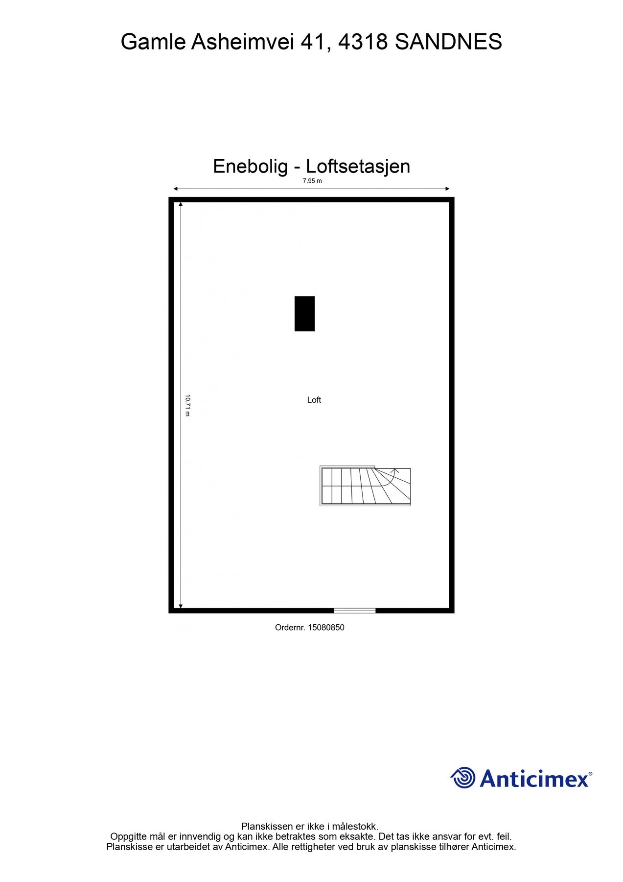 Plan Loft - Uinnredet (god lagringsplass) Galleribilde
