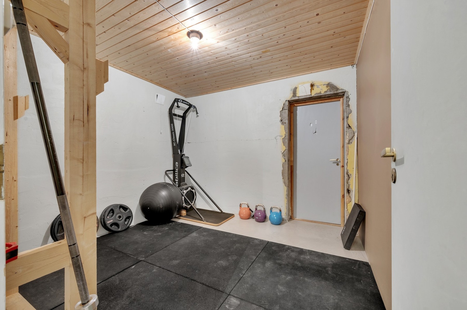 I kjelleren finnes også et rom som i dag er innredet som trimrom. Foto: H5 Galleribilde