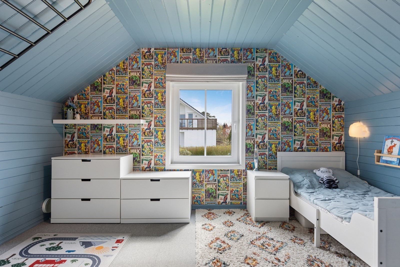 Soverom på loft i god størrelse. Galleribilde
