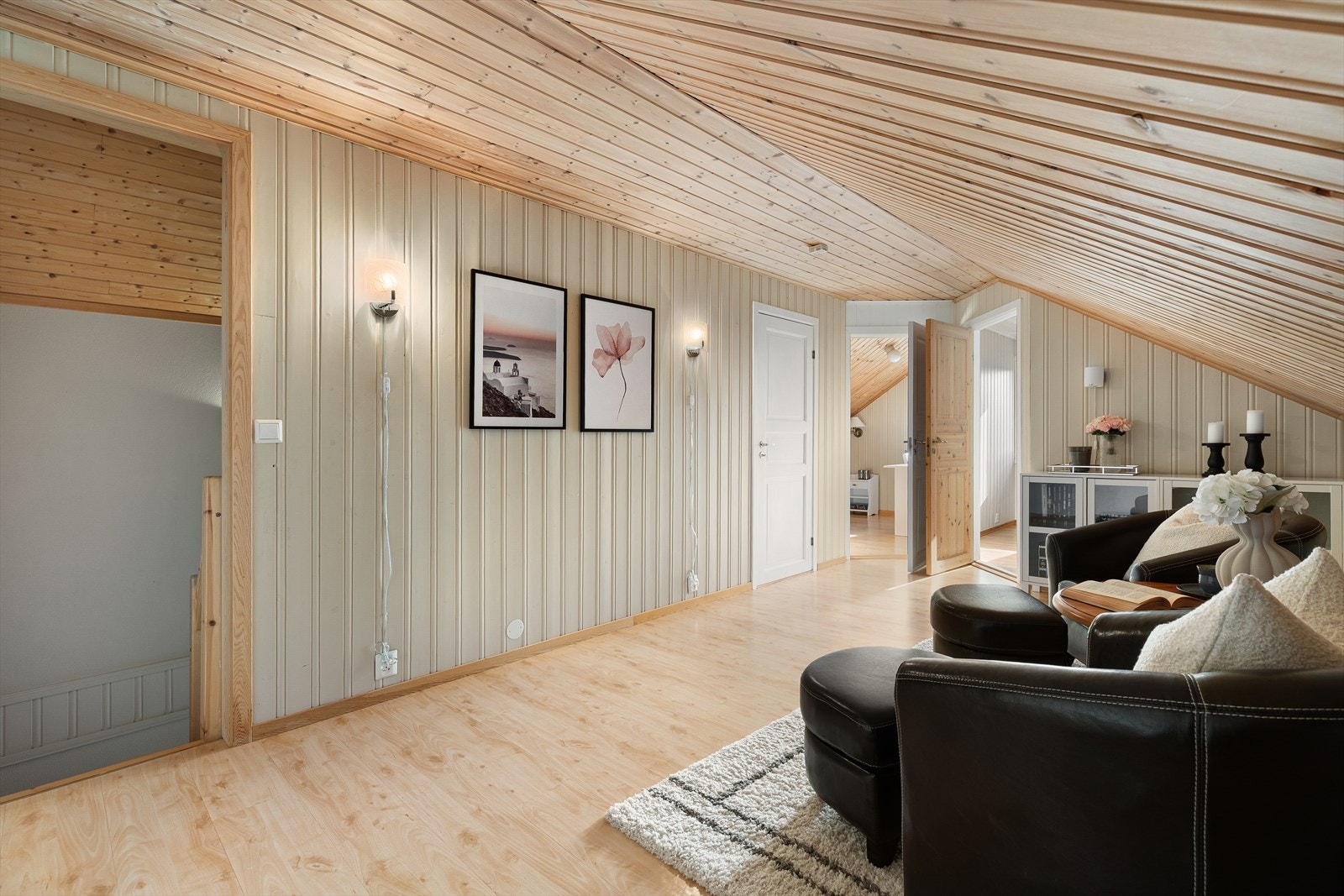 Loftstue. Her får man gode brukssoner for både hverdag, familieliv og hjemmekontor. Galleribilde
