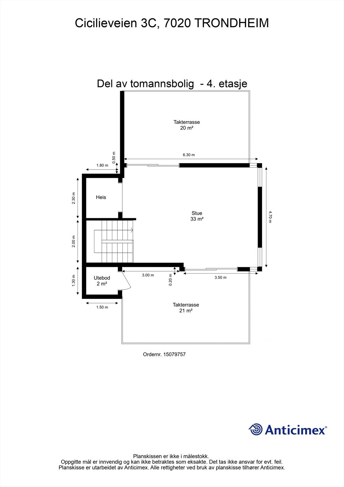 Planskisse 4. etasje. Galleribilde