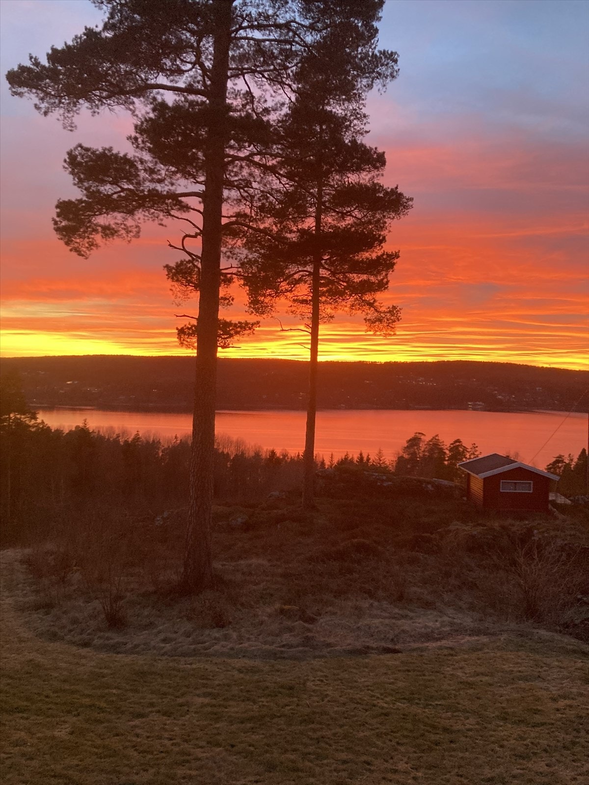 Privatbilde av solnedgang i Rødstenveien Galleribilde