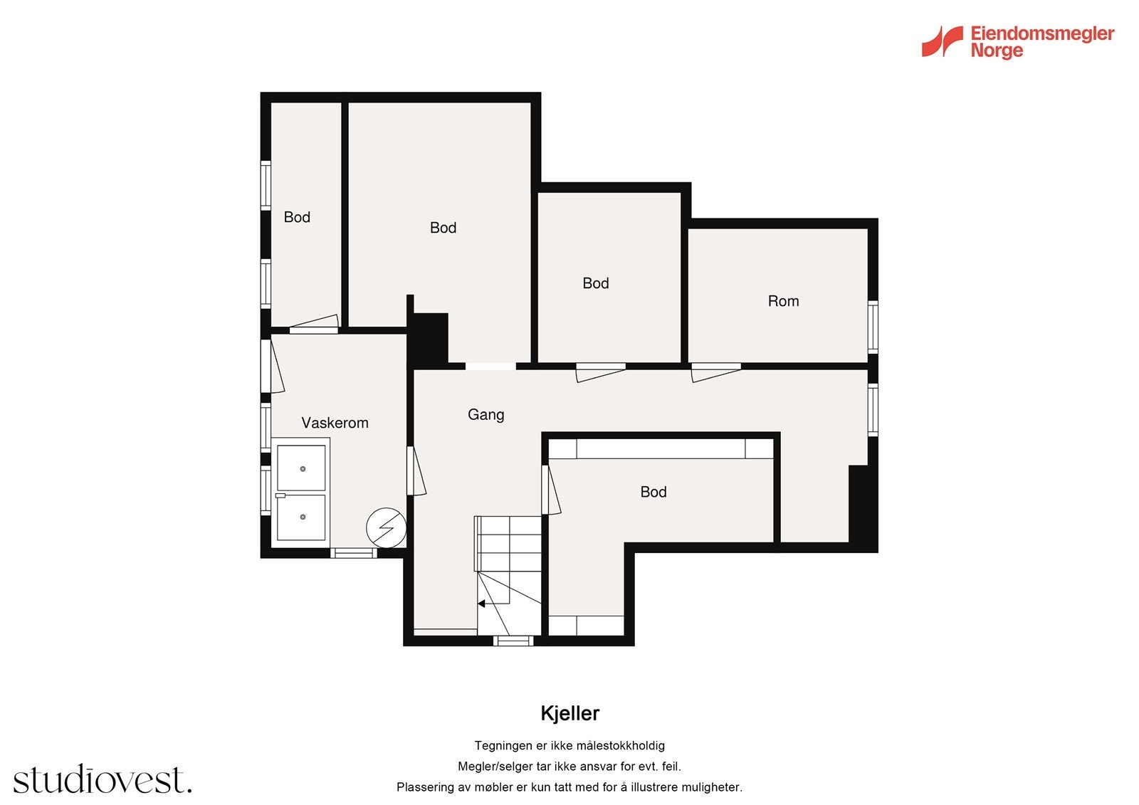 Plantegning av kjeller. Galleribilde