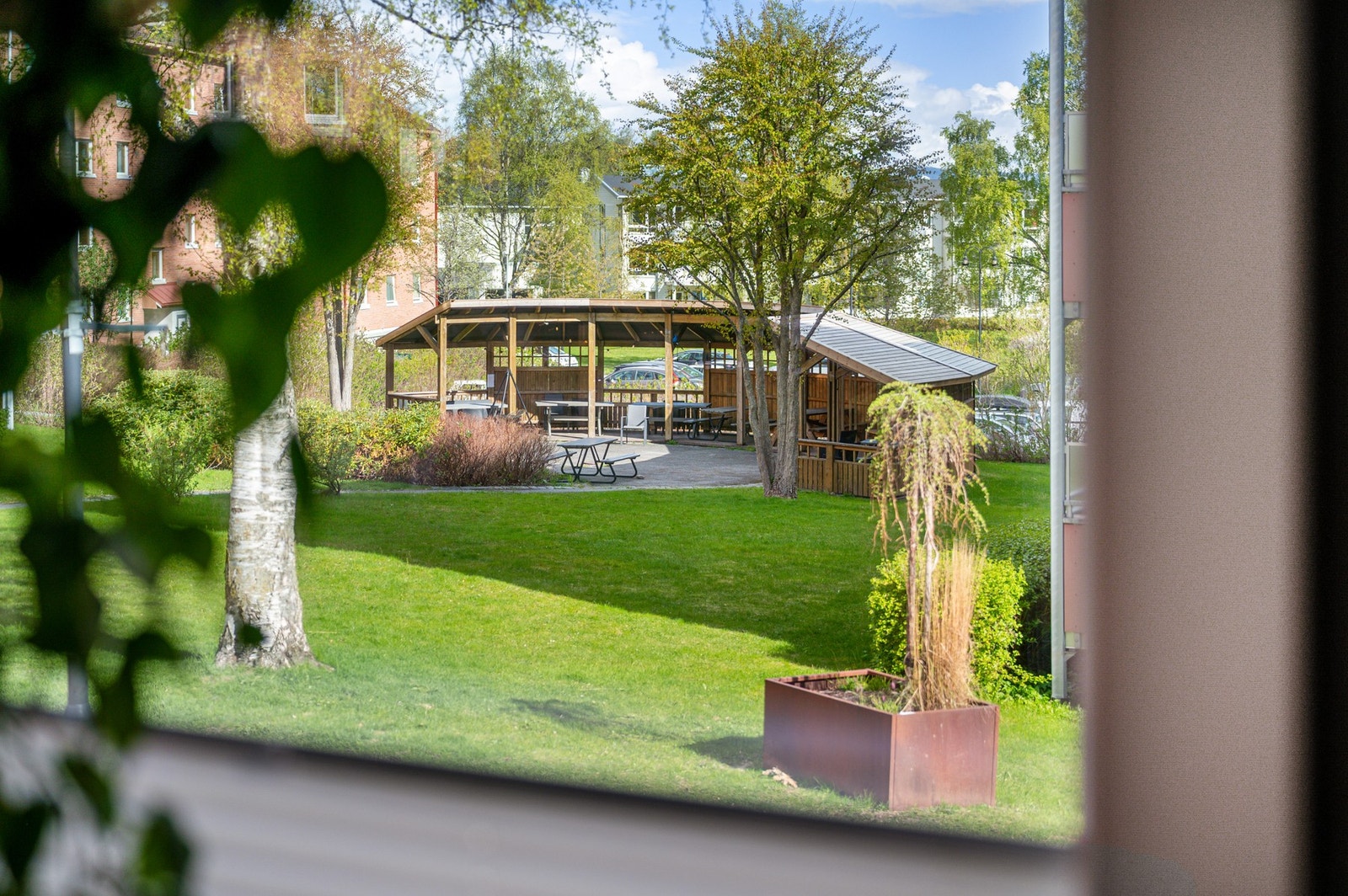 Paviljong til benyttelse for beboerne. Galleribilde