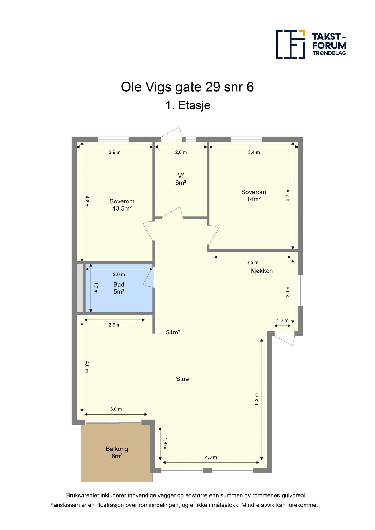Planskisse 1. etasje. Galleribilde