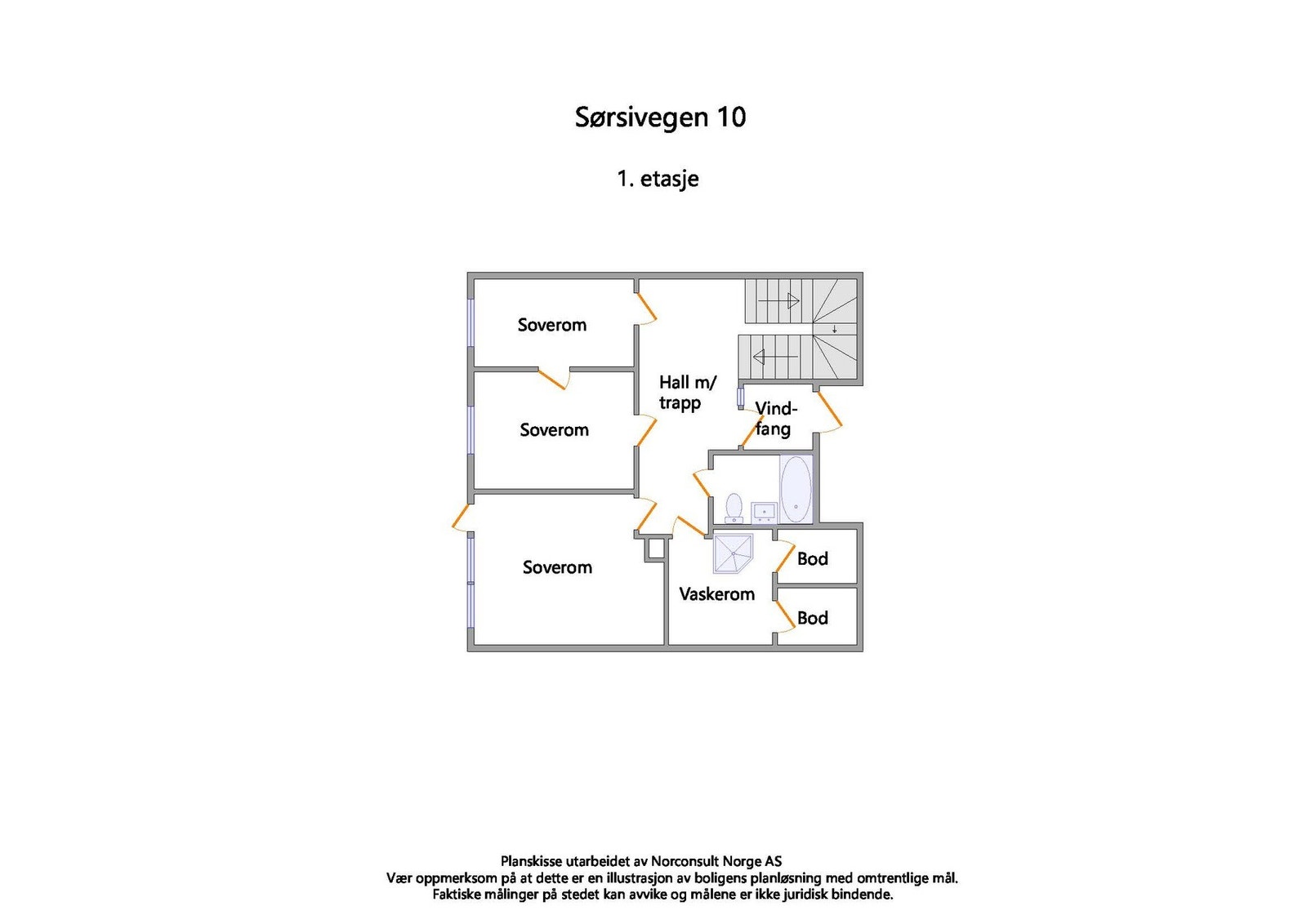 Planskisse 1. etasje. Galleribilde