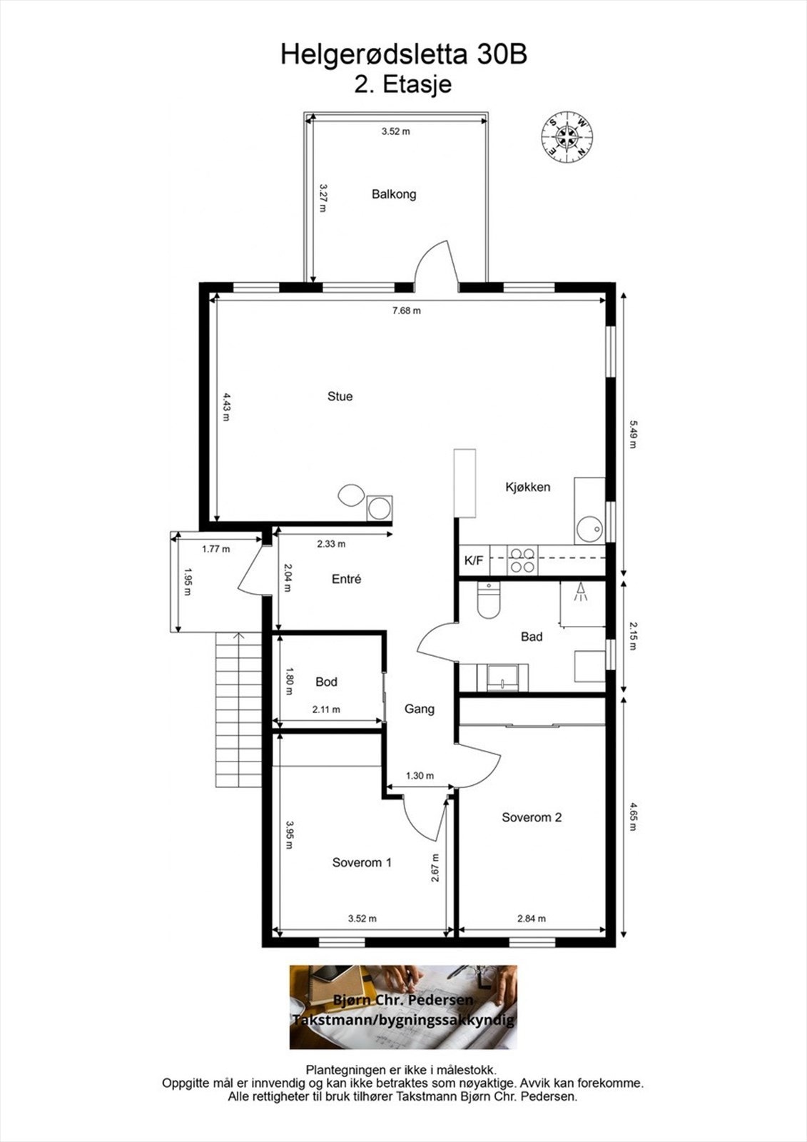 Plantegning 2.etg. Galleribilde