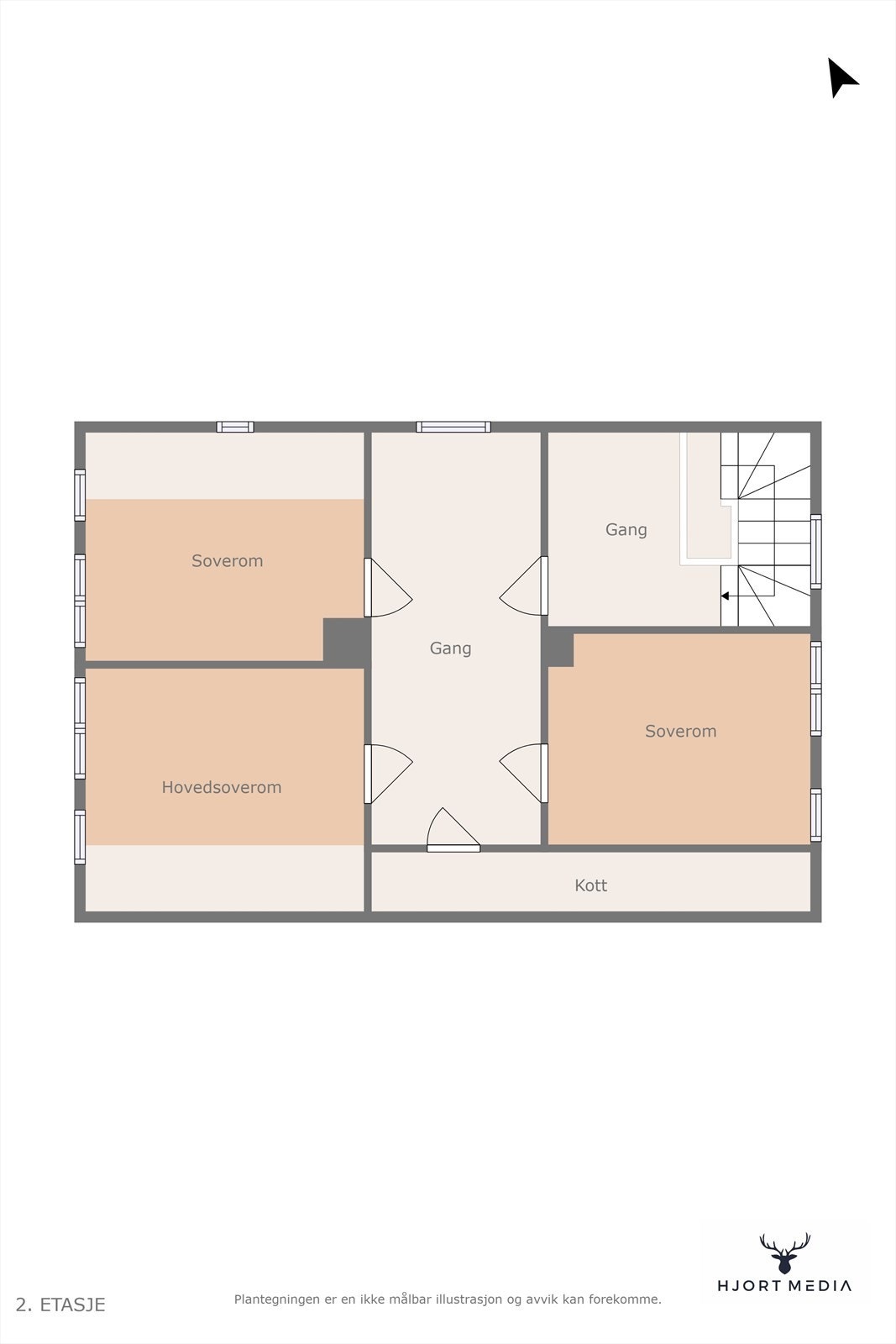 Plantegning loft Galleribilde