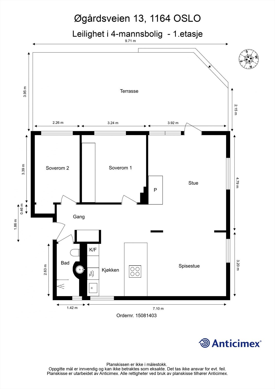 Plantegning 1. etasje Galleribilde