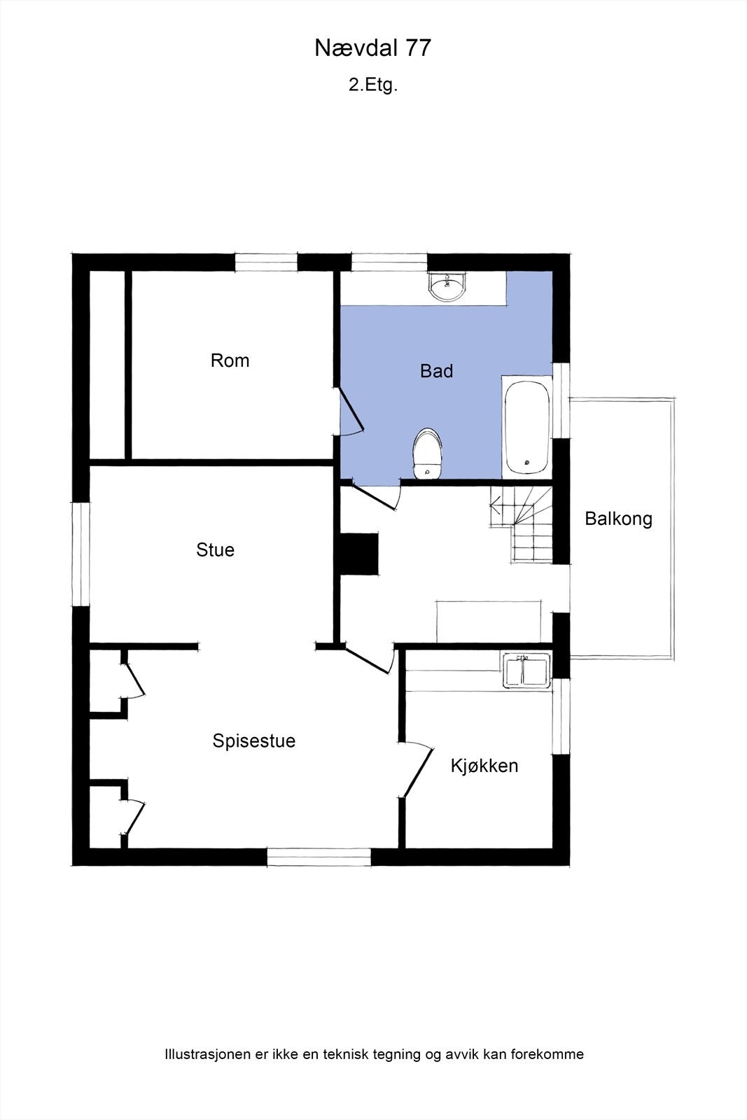 Plantegning loft - Nævdal 77 Galleribilde