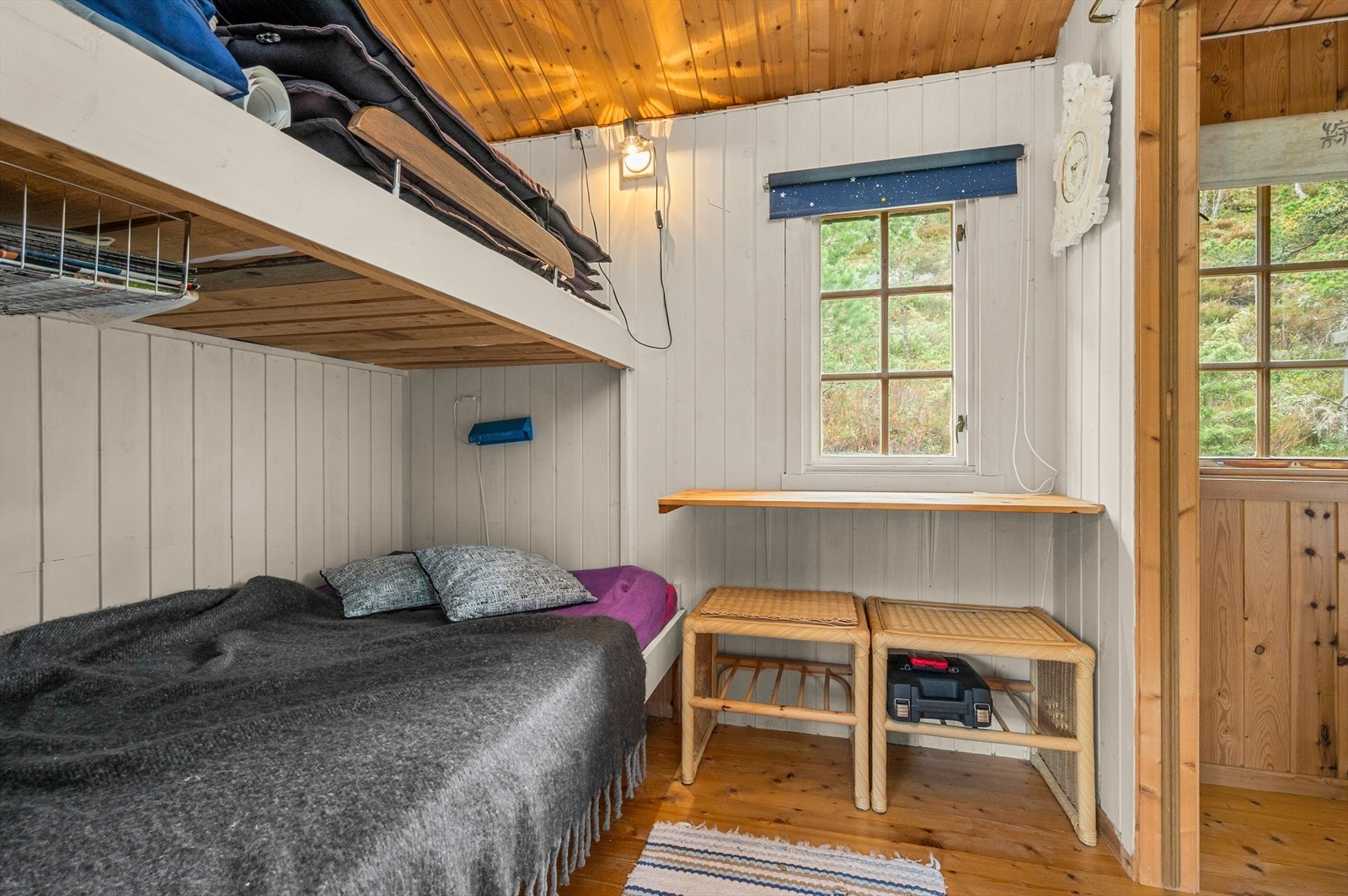 Hytta har 2 soverom på hhv. 5,4 og 4,6m². Galleribilde