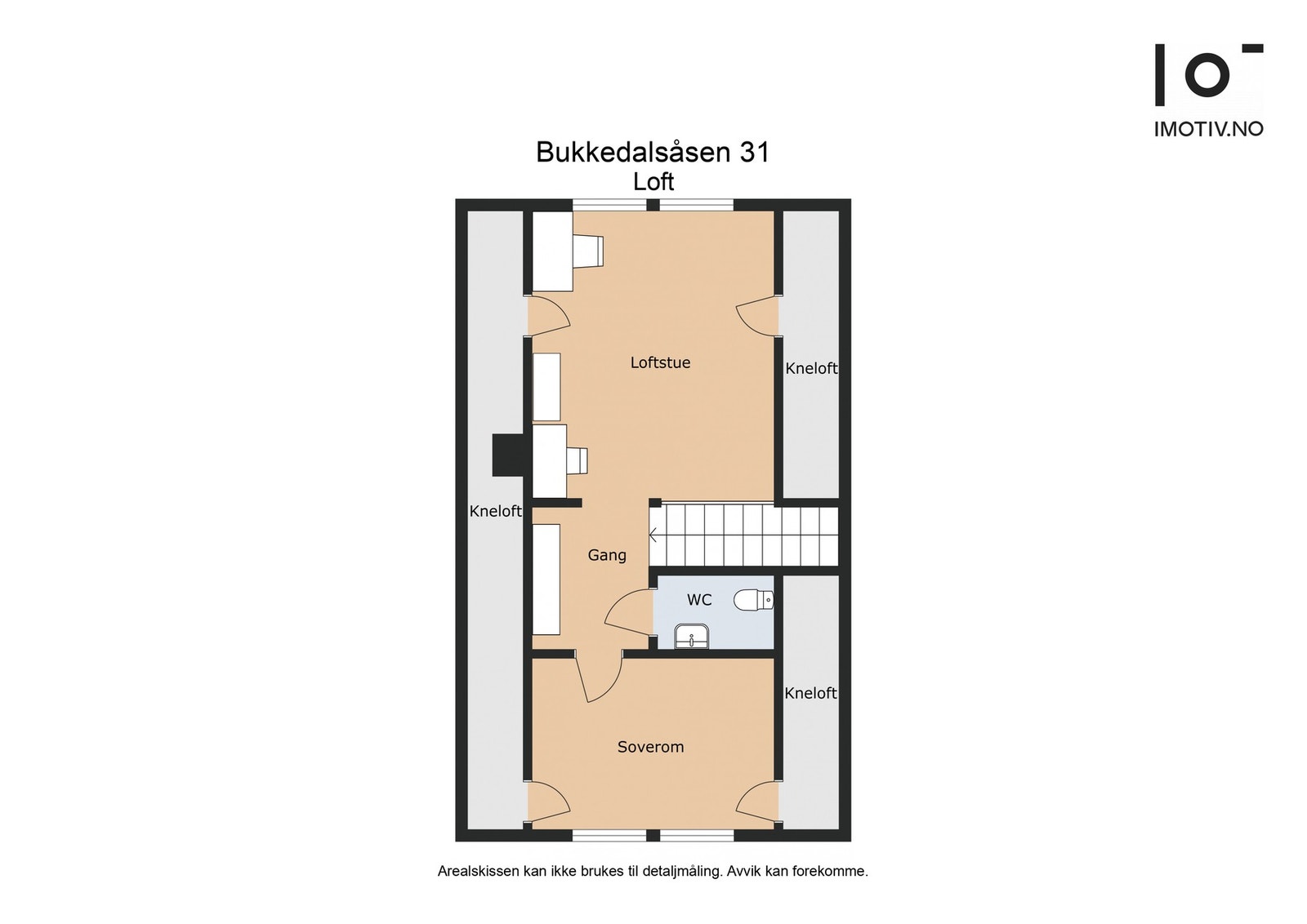 Plantegning loft - Innredning av loft er ikke byggemeldt eller søkt godkjent hos kommunen Galleribilde