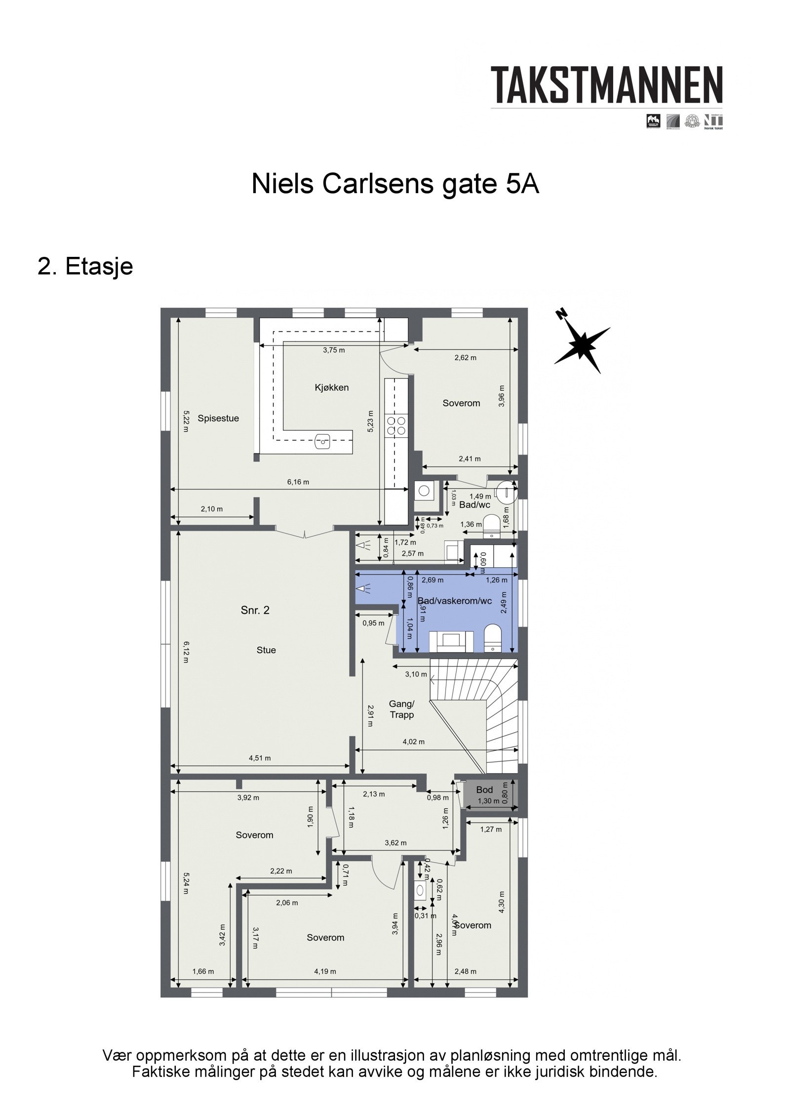 Plantegning 2 etg. Galleribilde